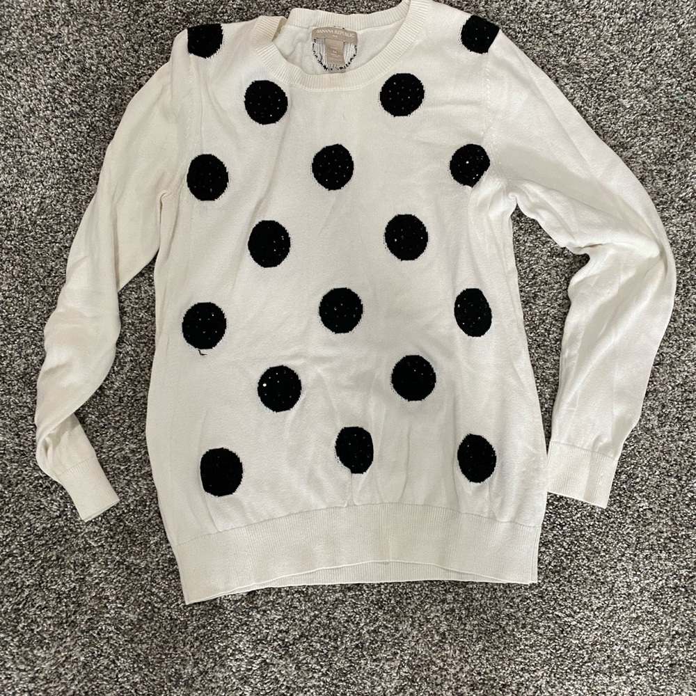 Banana Republic sweater with rhinestone details size M